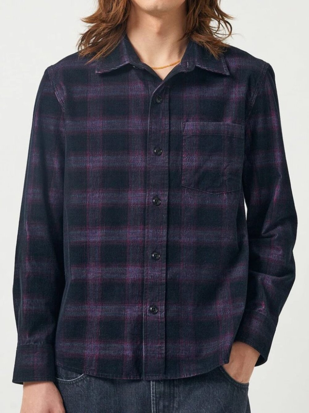 Corridor NYC Jupiter Cord Plaid Shirt | Corduroy Button Down | Men’s Small